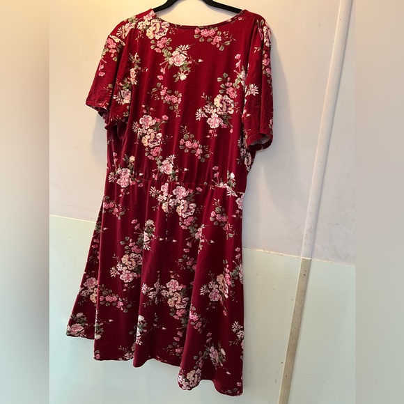 Red Floral Dress Shirt - Picture 2 of 3